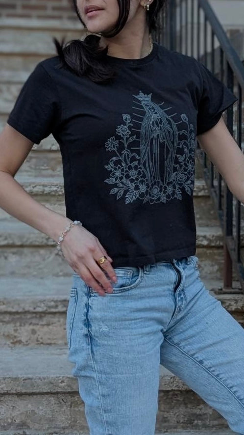 Virgen Mary Silhouette T Shirt