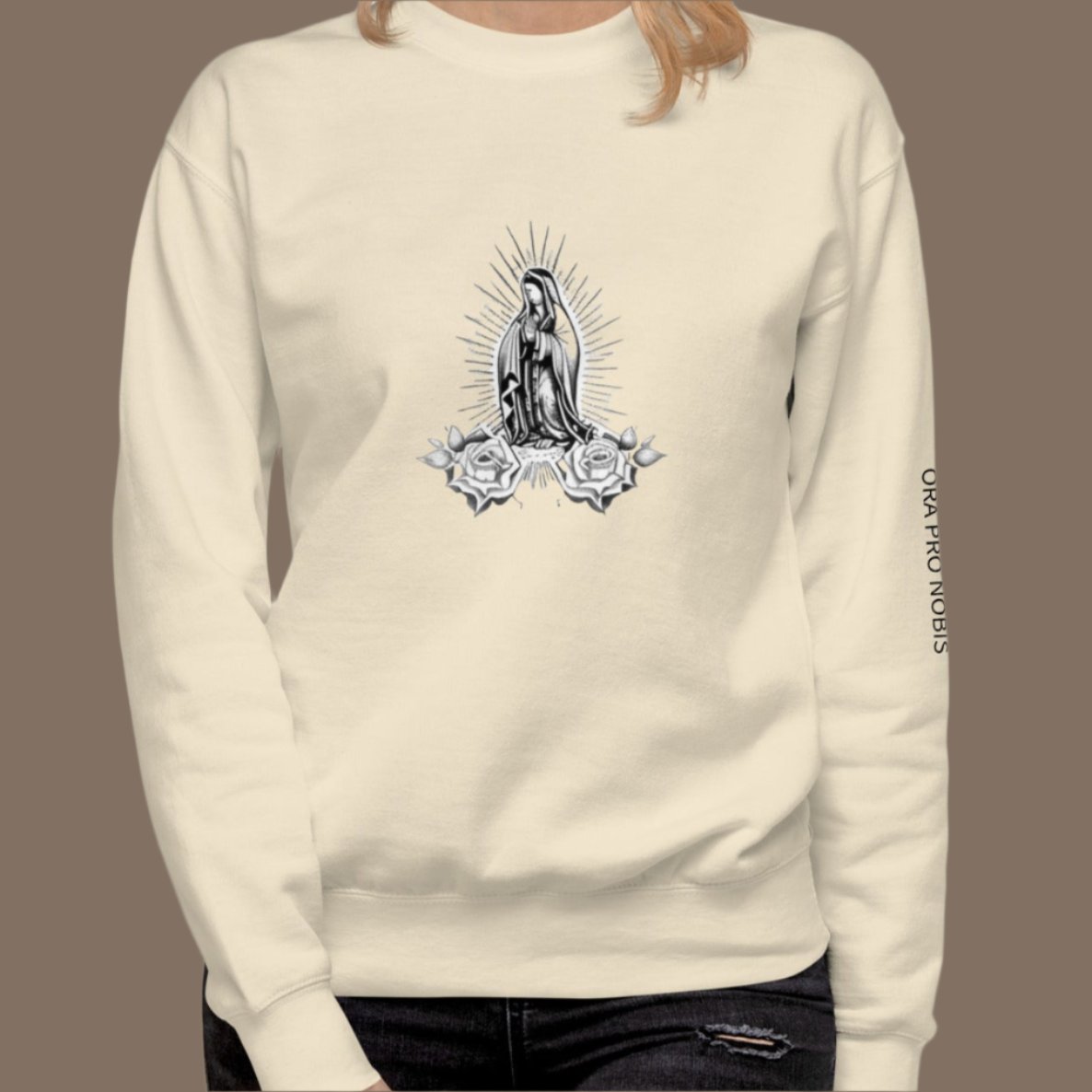 Virgen Ora Pro Nobis Crew Neck