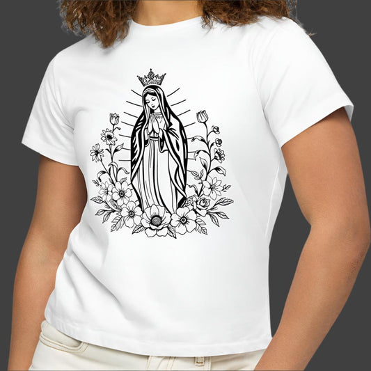 Virgen Mary Silhouette T Shirt